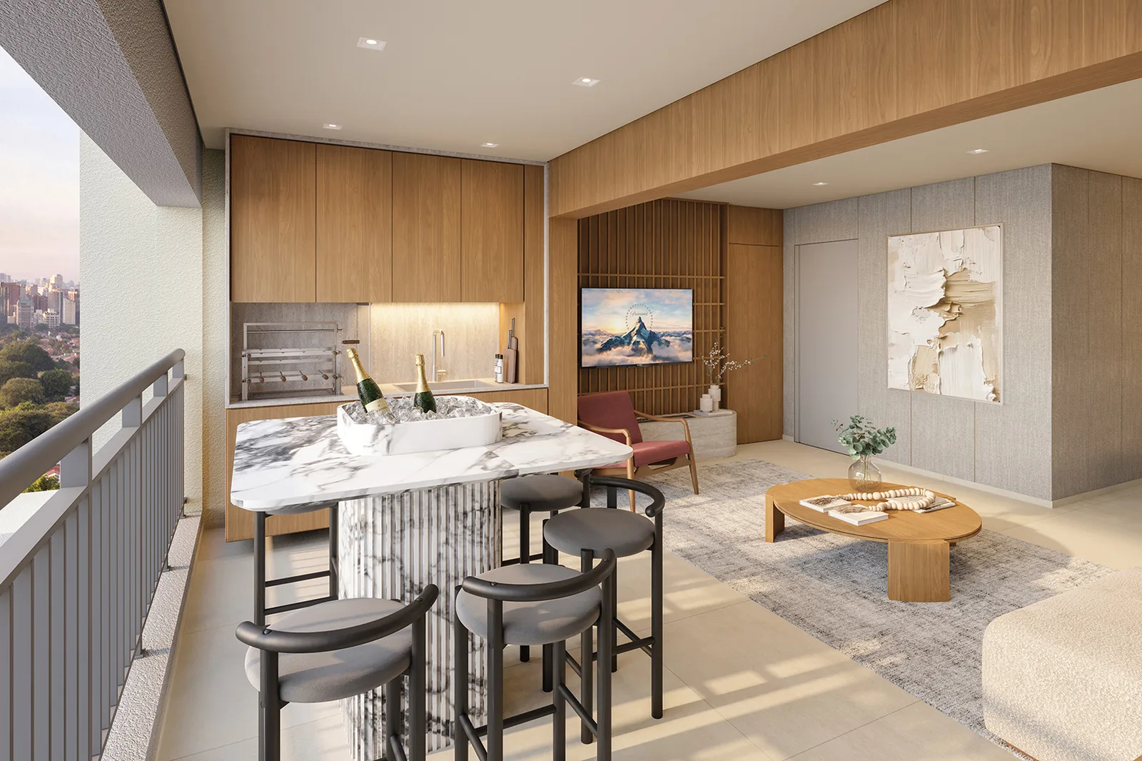 Terraço do apartamento de 87 m²