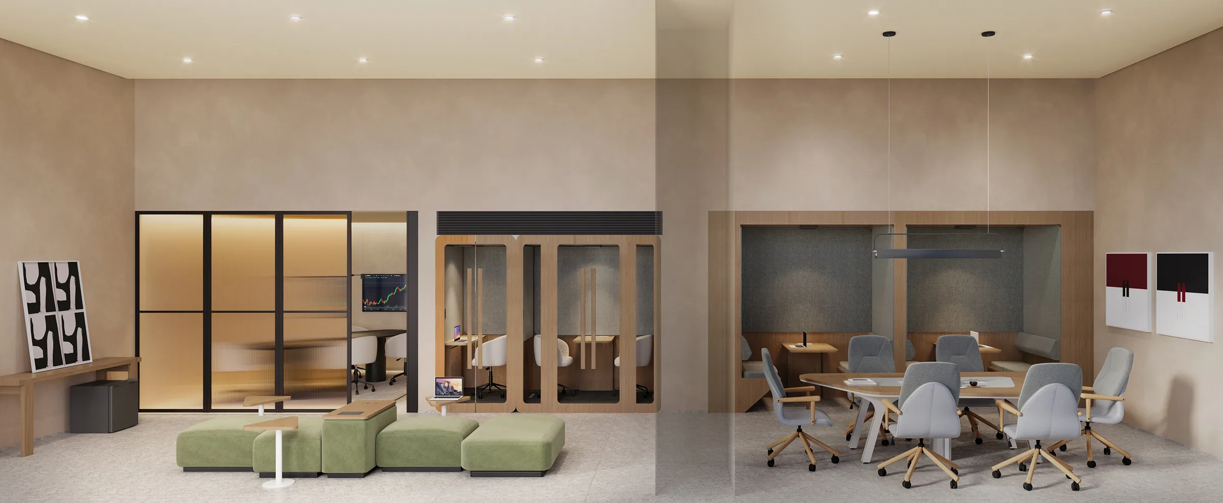 Coworking no térreo