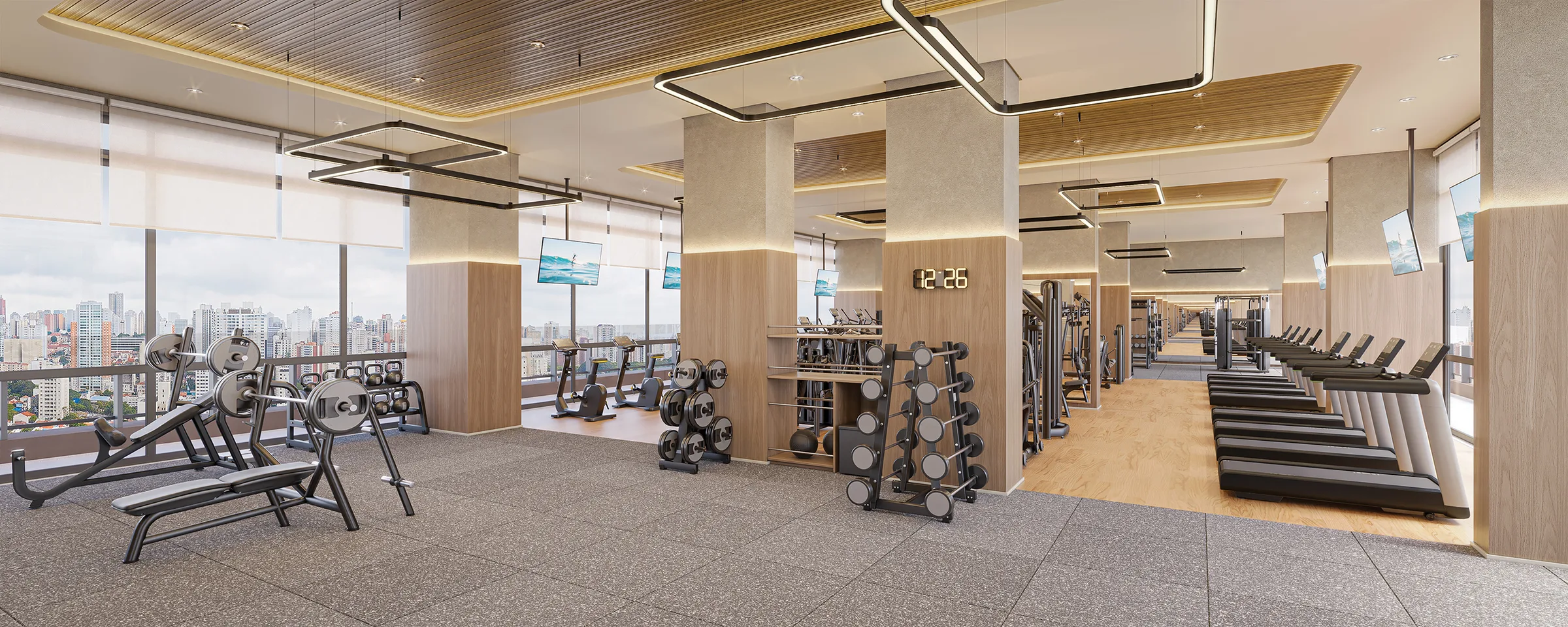 Fitness center no rooftop
