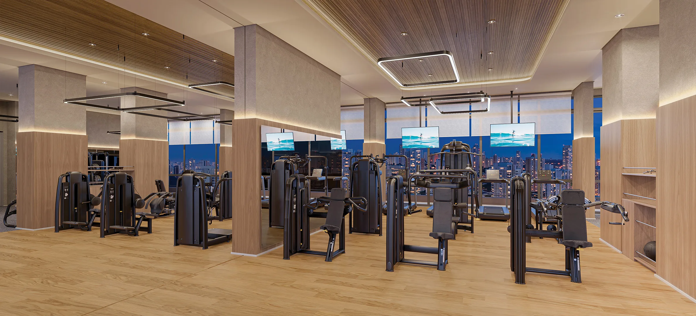 Área de musculação do fitness center